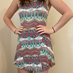 Casual Patterned Mini Dress